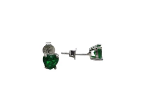ORECCHINI DONNA IN ARGENTO 925 CON GEMMA VERDE SMERALDO - Foto 1 di 4