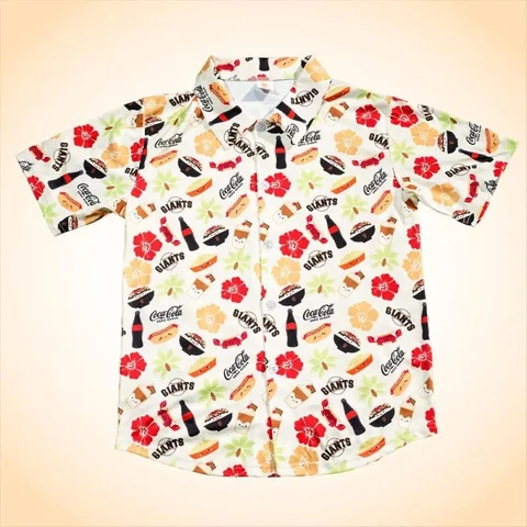 SF Giants Aloha Foodie Shirt size XL X-Large Hawaiian SGA 6/24/2023 by Coca Cola Cover