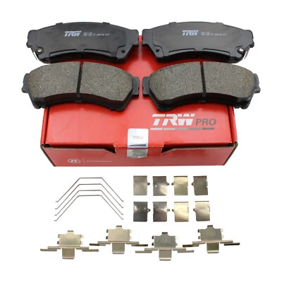 Juego de pastillas de freno delanteras de cerámica ranuradas TRW Pro con herrajes para Mazda 6 2006-2007 Foto 1 de 4