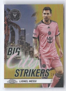 2024 Topps Chrome MLS #CS-10 Lionel Messi  Big City Strikers Gold Refractor  /50 - Picture 1 of 2