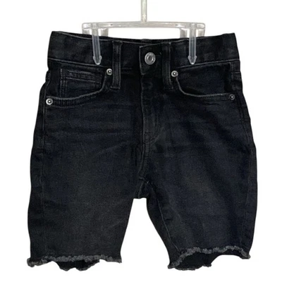 NEW $30 Old Navy 360° Stretch Slim Built In Tough Black Wash Denim Shorts-Size 6 - Image 1 of 4