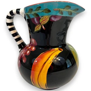 Droll Too Pitcher Fruit Salad Jean Townsend 9" Certified International - Picture 1 of 12