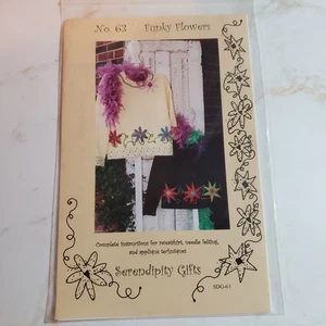 Vintage 2005 Funky Flowers Nadelfilzen Applikation Basteln Muster Nr. 63 Serendipity - Bild 1 von 6