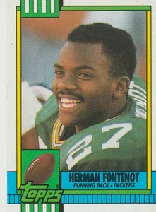 Topps 1990 NFL Karte Green Bay Packers #149 Herman Fontenot - Bild 1 von 2
