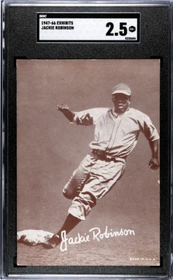 1947-66 Exhibits Jackie Robinson - SGC 2.5 HOF HIGH END - Image 1 of 2