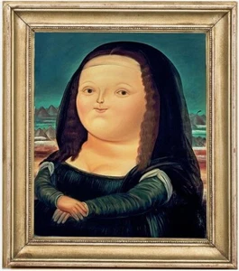 Art OIL PAINTING REPRO OF FERNANDO BOTERO Fat Mona Lisa ON CANVAS 24"X30" - Picture 1 of 2