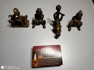 Erotik 4 kleine Messing Statuen - Bild 1 von 5
