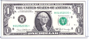 1969-C $1 Federal Reserve **STAR** Note St Louis #H01952035* - Picture 1 of 2