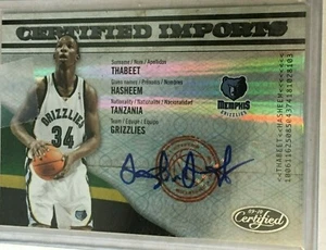 2009-10 Certified Imports Signatures 37/50 Hasheem Thabeet #05 Rookie Auto - Picture 1 of 2
