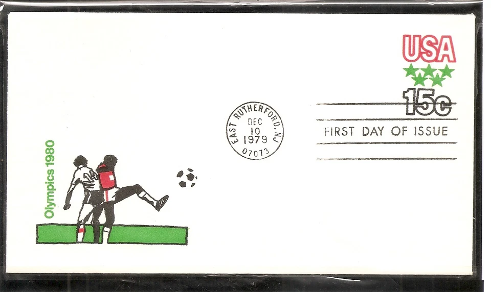 US Scott # U596 Olympics 1980 FDC. Ready For Cachet - Image 1 of 1