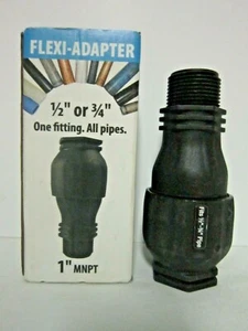 Apollo Flow Flexi-Adapter 1/2" or 3/4" One Fitting All Pipes 1" MNPT - Picture 1 of 8
