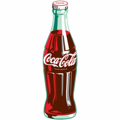Coca-Cola Green Contour Bottle Wall Decal Officially Licensed Made In USA - Image 1 of 4