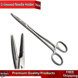 surgical hemostat locking Crilewood Needle Holder Forceps Artery Clamping Lab - Picture 1 of 5