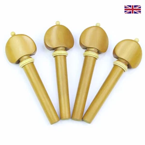 Boxwood Violin Peg Set - Hill Model with Off-White Trim - Picture 1 of 4