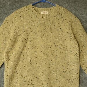 Wallace & Barnes Men's Sweater Medium Brown Long Sleeve Crew Neck Sweater