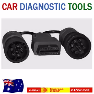 6+9 Pin To OBD II Adapter Diagnostic Cable Cummins Heavy Diesel Truck AT - Picture 1 of 6