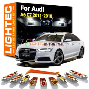 Audi A6 C7 2011-2018 Premium 14pc White LED Interior Light Bulb Upgrade Kit - Picture 1 of 4