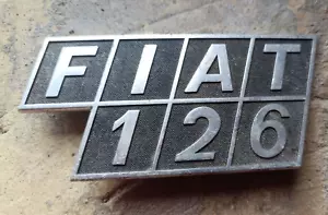 SCRITTA stemma logo fregio distintivo FIAT 126 auto d'epoca - Foto 1 di 2
