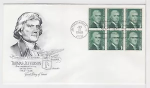 TurtlesTradingPost- Thomas Jefferson 1 Cent- 1968 #1278 FDC Artmaster Cachet - Picture 1 of 1