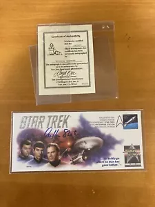 STAR TREK 25 ANIVERSARIO 1991 FDC AUTOGRAFIADO POR WILLIAM SHATNER CON CERTIFICADO DE AUTENTICIDAD - Imagen 1 de 4