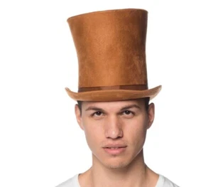 Extra Tall Bell Topper Top Hat - Steampunk - Brown - Costume Accessory - Picture 1 of 2