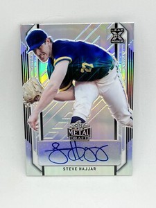 2021 Leaf Metal Draft Steve Hajjar ROOKIE AUTO SILVER Prizm BA-SH1 Twins RC