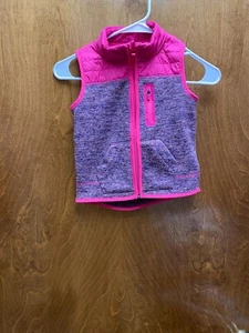 Children "Cat & Jack" pink and multi colored sleeveless vest. Size XS 4/5. Prev. - Picture 1 of 2