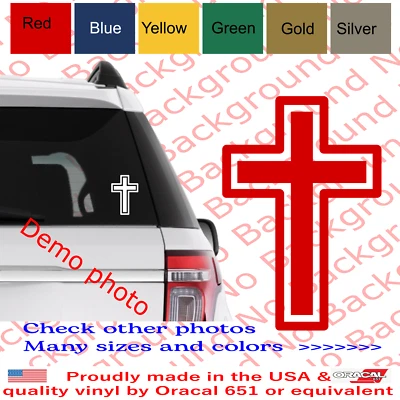 Holy Cross Christian Vinyl Die Cut Decal Sticker God Jesus Christ Church JS021 - Image 1 of 4