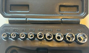 CRAFTSMAN 9pc. Standard 1/4" DRIVE SAE SOCKET WRENCH Set - Picture 1 of 1