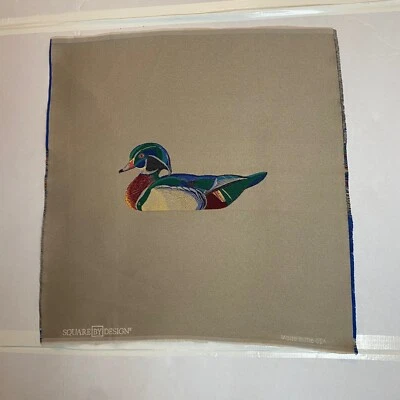 square by design Duck Woven Fabric Panel Embroidered Tapestry. Brand New. Tan - Image 1 of 4