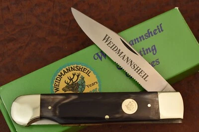 WEIDMANNSHEIL SOLINGEN GERMANY HORN PREMIUM JUMBO LOCKBACK KNIFE NICE (23174) - Image 1 of 4