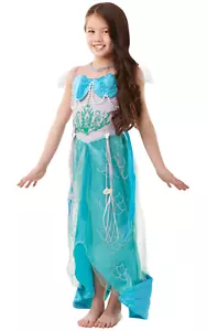 Sirena Ragazze Deluxe Costume Ragazze Favola Ariel Libro Giorno Vestito - Foto 1 di 3