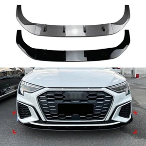 Para Audi A3 8Y S3 2021+ Barra Delantera Labio Delantero Pala Delantera Borde Exterior Piezas Coche - Imagen 1 de 13