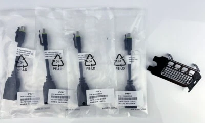 PNY mini DisplayPort to DisplayPort adapter with I/O plate, set of 4 - New - Image 1 of 3