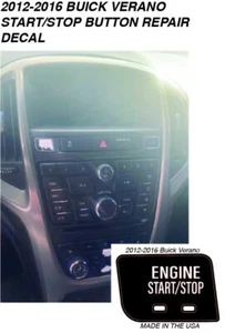 2012-2016 Buick Verano Start Stop Button Repair Decal Sticker - Foto 1 di 3