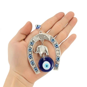 Wall Hanging Turkish Blue Glass Evil Eye Amulet Home Decor Lucky Protection -1PC - Picture 1 of 8