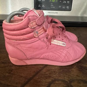 Reebok Classic Vintage 1990s Hi Top Shoe Sneaker, Pink, 1990s, Women’s Size 5 - Picture 1 of 16