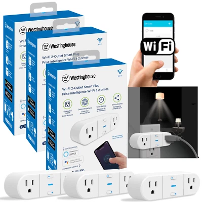 Enchufe inteligente Westinghouse Wi-Fi - 2 salidas Foto 1 de 4