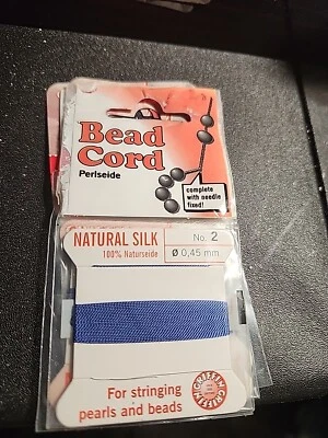 Cordón de seda Griffin rebordear hilo de cuerda azul No. 2 0,45 mm Foto 1 de 2