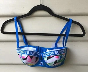 Bonds NWT $40 10D Blue Fluoro Bra Balconette Convertible Underwire Tube Tops New - Bild 1 von 5