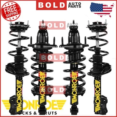 Juego de 4 piezas de muelles helicoidales de puntal rápido delanteros y traseros Monroe para Honda CR-V 2007-2011 Foto 1 de 4