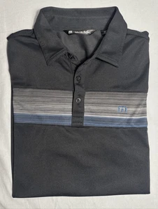 Travis Mathew Polo Herren Large Golf Performance Pullover schwarz gestreift Größe M - Bild 1 von 9