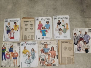 9 Vintage Women's Blouse, Shirt, Top Patterns ; Assorted Style & Sizes *Uncut - Picture 1 of 3