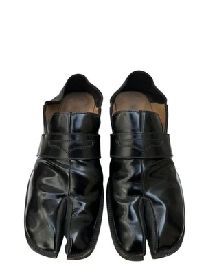 Maison Martin Margiela Black Leather Tabi Loafers Size 39 Women US 9 - Image 1 of 4