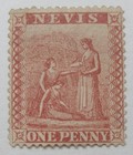 NEVIS QV CLASSIC 1871 1d Deep Rose-red (SG16) - Mounted Mint, Light Crease - €50