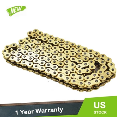 O-Ring Drive Chain Gold Color 520 x114 ATV Motorcycle 520 Pitch 114 Links Foto 1 de 4