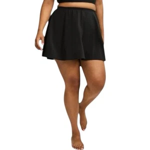 Torrid Swim Skirt Pocket Shorts Deep Black Sz 2/2X - Picture 1 of 9