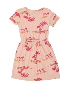 GAP Girls Graphic Basic Dress 10-11 Years Large Pink Cotton BD09 - Picture 1 of 3