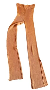 PATRIZIA PEPE Ribbed Knitted Viscose Leggings Copper Ladies Size 0 AUS 8 NWT - Picture 1 of 11