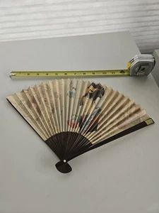 Vintage Japanese Handheld Folding Fan  - Picture 1 of 6